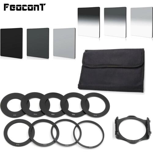 ND Filter Set Light Filter ND2 ND4 ND8 Square Filter File Metal Adapter Ring Filtre Bracket For Nikon D3400 Canon EOS Cokin