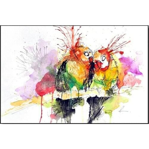 2020 NEW 5D Diamond Painting Cross Stitch Full Square Drill Home Decoration Mosaic Diamond Embroidery Abstract parrot Picture