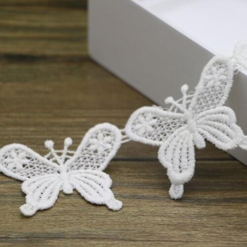 New Arrival 1 Yards White Milk Silk Embroidered Net Lace Trim Fabric Ribbon Free Shipping DIY