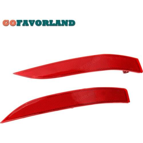 Pair Rear Bumper Reflector Light Cover Cap Left Right Red Plastic 61617355547 61617355548 For BMW X1 F48 F49 2014 2015 2016 2017