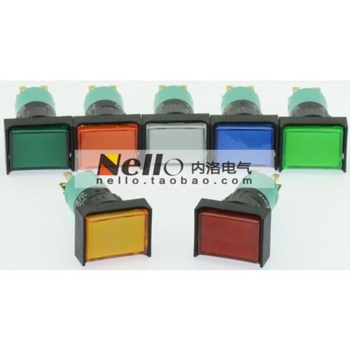 [SA]EMA 16mm illuminated pushbutton switch self-resetting 01P-RM40.Q1P rectangular Circular SquareLED 1NC 1NO-10pcs/LOT