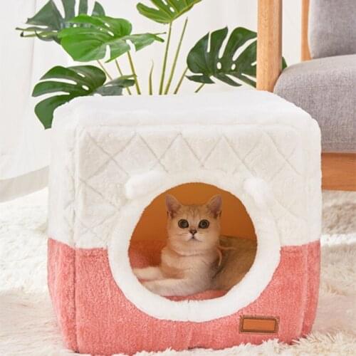 Removable Cat Beds House Kennel Cat House Pet Nest Dog Bed Sofa Pet Products Cat House Pet Chinchilla Bed Dog House Kitten Bed