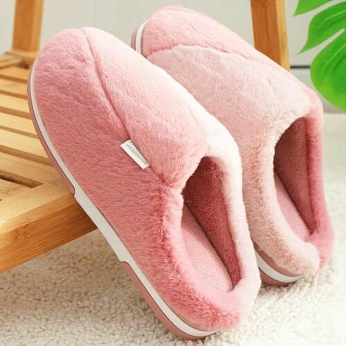 Warm Shoes Woman Winter House Slippers Indoor Female Faux Fur Slip on Comfortable Slides Pink Flats Women Home Slipper