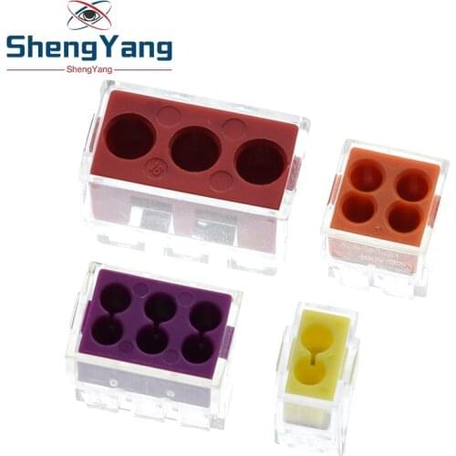 10PCS PCT-102 PCT-103 PCT-104 PCT-106 Universal Compact Wire Wiring Connector Conductor Terminal Block With Lever