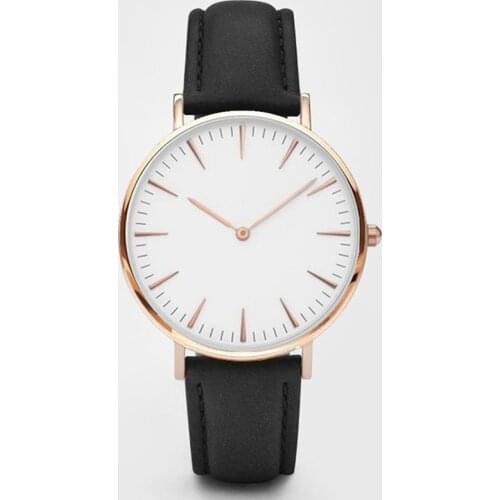 Simple Watch Women Dress Leather Band Analog Quartz Wristwatch Fashion Luxury Ladies Golden Rose Gold Watch Clock Female