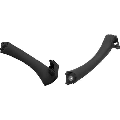 1 Pair Left & Right Car Inner Door Panel Handle Pull Trim Cover For BMW E90 3-Series Sedan Black