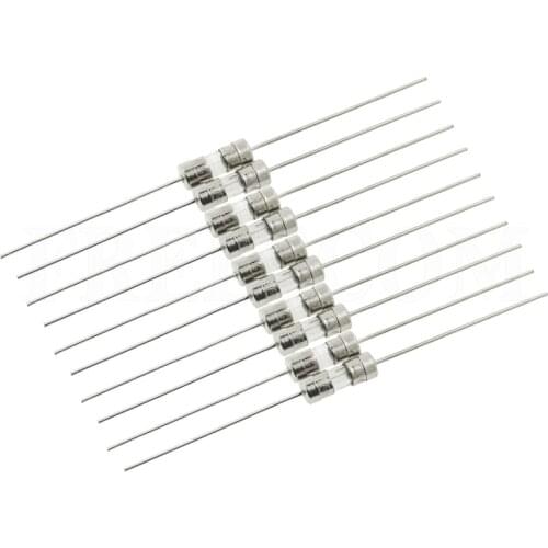 10pcs 3.6x10mm Lead Wire Slow Blow Glass Fuse Tube 0.5A 1A 1.5A 2A 3A 3.15A 4A 5A 6.3A 8A 10A 15A 250V 3.6*10