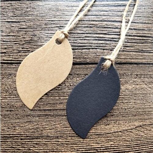 100pcs/lot 2colors MINI tags 3x5cm black Kraft paper Blank Hang tag Retro Gift Hang tag Clothing label