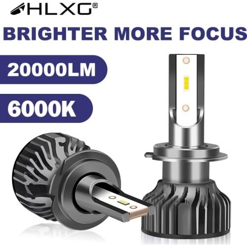 HLXG H1 car led headlight H8 H9 HB3 HB4 LED h7 H11 9005 9006 luces Light h4 led lamp luz auto lampada led 12V 20000LM 6000K bulb