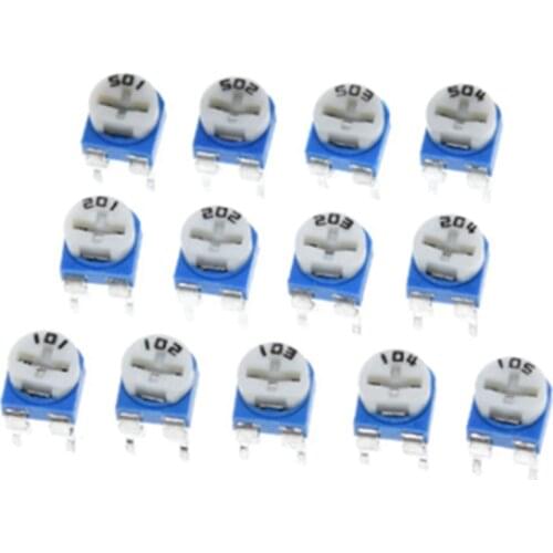 Free Shipping 100PCS RM065-504 horizontal 500K blue adjustable resistance / potentiometer WH06-2