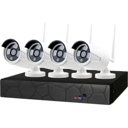 1080P Wireless Security Camera System 8CH NVR 4Pcs 2MP 1080P Night Vision WiFi IP Camera Waterproof Motion Alert EU Plug