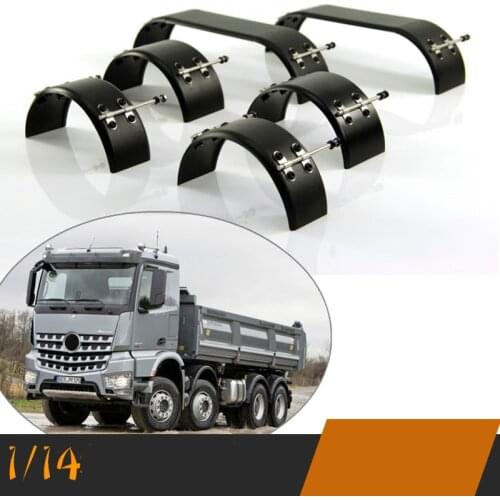 1/14 Tractor MudGuard Aluminum Alloy Wheels Eyebrow Mud Guard Upgrade Flare Arch Fender for 1:14 RC Trucks