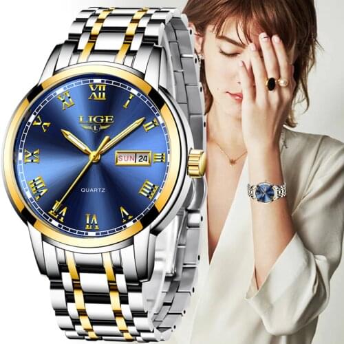 LIGE Japan Quartz Womens Watch Fashion Female Wristwatch Switzerland Luxury Brand reloj mujer Waterproof Women Bracelet Watch