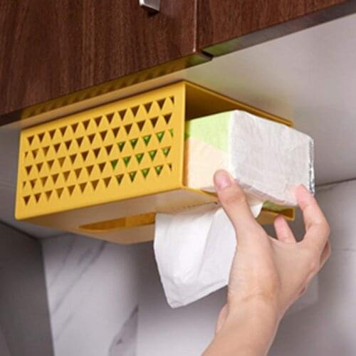 Plastic Hollow Bathroom Paper Mobile Punch-free Phone Holder With Shelf Bathroom Towel Rack Toilet Paper Holder Tissue Boxes New