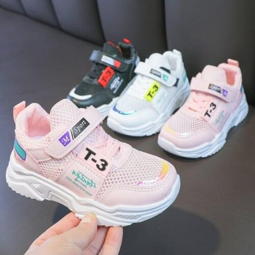 Kids Shoes 2021 New Childrens Sneakers Breathable Non-slip Fashion Shoes for Girls and Boys Air Mesh Running Hot Four Seasons