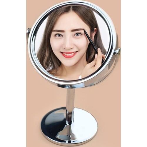2 In 1 Double Side HD Cosmetic Mirror, 1:2 Zoom Function Desktop Makeup Mirror, Rotating Flat/Magnifier Vanity Mirror For Girls