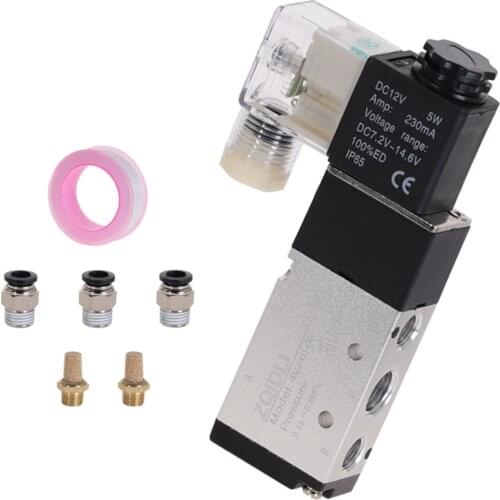 Pneumatic Electric Solenoid Valve 5 Way 2 Position Control Air Gas Magnetic Valve 4V210-08 12V 24V 220V Coil Volt