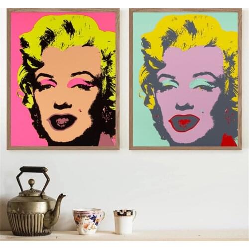Andy Warhol Art Marilyn Monroe Sexy Women Colorful Canvas Painting Posters Prints Wall Art Picture Living Room Decor Cuadros