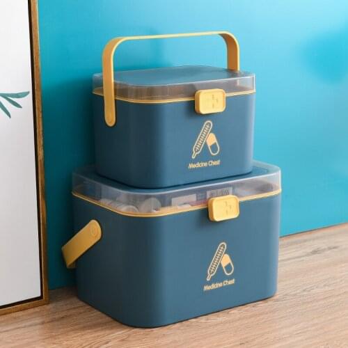 GY Household Medicine Box Medical Emergency Medical Care Medicine Storage Box Small Large Capacity Family Pack Box Extra Large