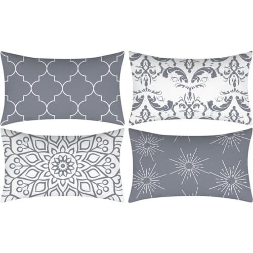 Set of 2 Plush Soft Decorative Cushion Throw Pillow Covers 30x50 cm Cozy Rectangle Pillowcase Cushion Covers for Couch Bedroom