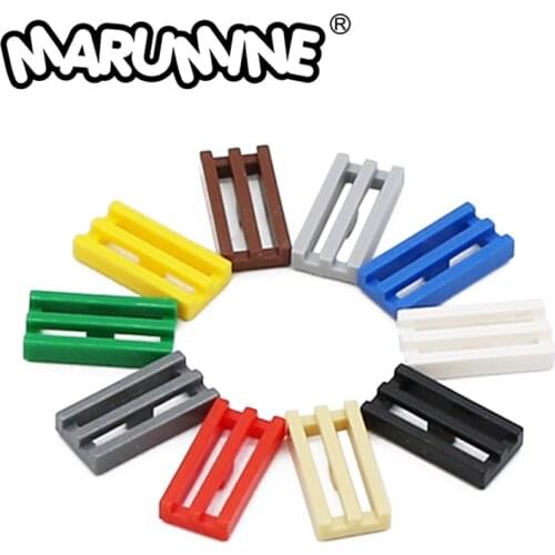 MARUMINE 2412 30244 Tile Spec 1x2 Grille Bottom MOC Bricks Assembles Particles DIY Building Blocks Accessories Toys Compatible