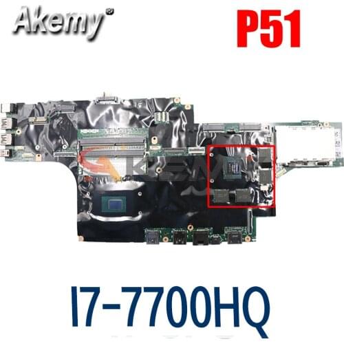 Laptop Motherboard For LENOVO ThinkPad P51 I7-7700HQ M1200M 4G NM-A451 01AV359 N17P-Q1-A2 Mainboard