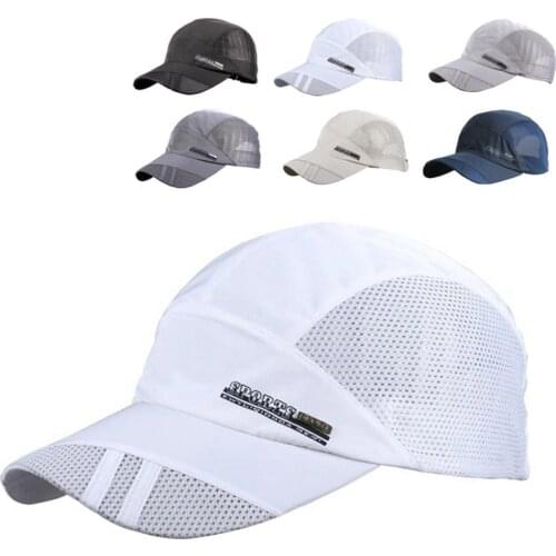 Fashion Mens Summer Outdoor Sport Baseball Hat Running Visor Cap Hot Popular New Cool Quick Dry Mesh Cap 6 Colors