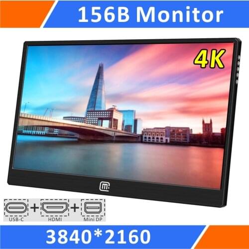 15.6 Inch 4K Portable Monitor With USB Type-C/HDMI/Display Port Input,3840x2160 IPS Display,Stereo Speakers,Mountable(156B)