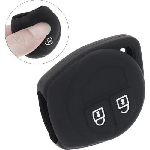 2 Buttons Soft Silicone Straight Plate Car Key Case Protector Holder Dustproof for SUZUKI SWIFT SX4 Alto IGNIS Splash 2007-2013