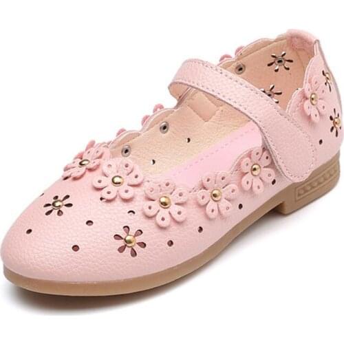 2021 new girls children sandals sandals fashion summer childrens sandals flat printed princess hollow cute hollow shoes