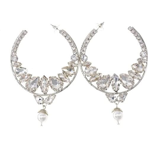 New Arrival Silver Color Baroque Style Drop Earrings Fashion Temperament Female Earring Statement Jewelry For Gift