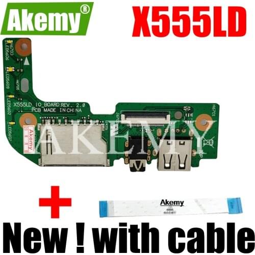 New Original with cable For Asus X555 X555L X555LD X555LD_IO USB AUDIO CARD READER BOARD REV:2.0 MB 100% Tested Fast Ship