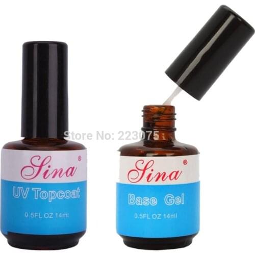 DIY Professional Manicure Pedicure Nail Art 14ml 0.5oz Top Coat Base UV Gel Acrylic Polish Gloss Manicure Tip