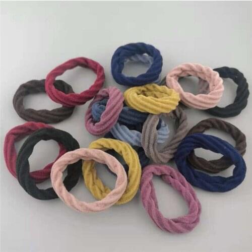 10pcs/lot Simple Threaded Elastic Hair Rope Women Girls Hair Rubber Bands Gum Accessories For Tie Hair Ring Scrunchie Headdress