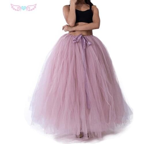 Dusty Pink and Floor Length Tulle Skirt -for Flower Girl,Rustic Wedding -Tulle skirt,Bridesmaid Skirt, Engagement Skirt