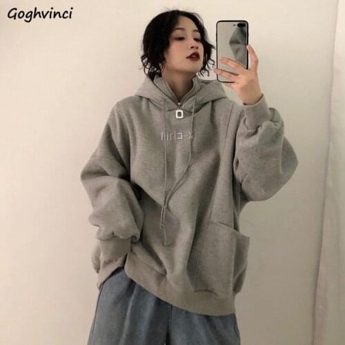With Hat Hoodies Women Loose Zipper Turtleneck Harajuku Winter Hooded Sweatshirts Female Thicken Casual BF Korean-style Ulzzang