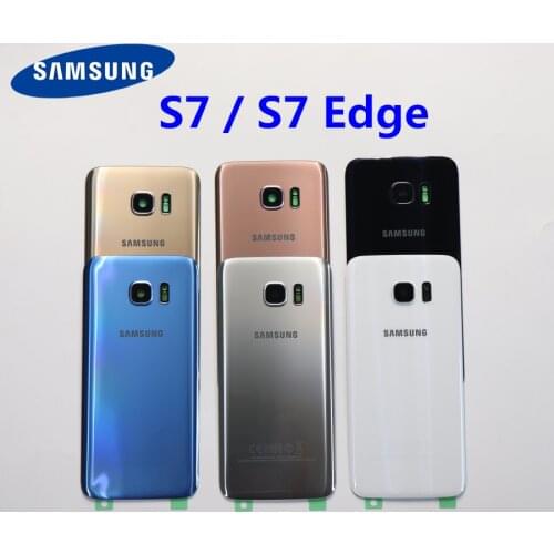 SAMSUNG Galaxy S7 G930F / S7 EDGE G935F G935 Back Glass Battery Cover Rear Door Housing Case Samsung S7 Edge Back Glass Cover