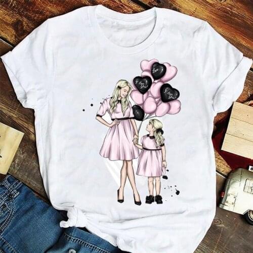 Women Fashion Cartoon Sweet Love Summer 2021 Cute Mama Mom Mother Tshirts Clothes Graphic T Top Lady Print Female Tee T-Shirt