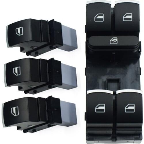 1 Day issue !New chrome master Window Switch for volkswagen VW jetta 5 6 golf&GTI 5 6 touran tiguan caddy passat b6 cc 4PCS/set