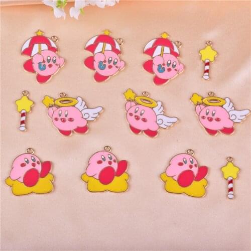 10pcs lovely Cartoon Metal Charms for diy Earring keychain jewelry making
