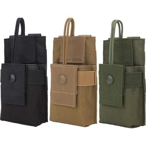 1000D Tactical Molle Walkie Talkie Pouch Radio Holster Interphone Storage Bag Waist Belt Pack Case Hunting Accessary