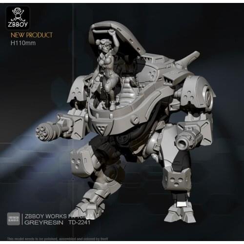 11CM Resin Figure Unpainted Model Kit Figure Collect Unassambled Warrior Unpainted TD-2241 Robot M1E6
