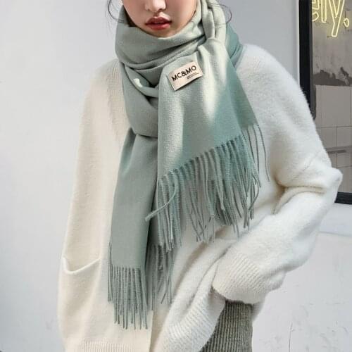 2021 New Cashmere Winter Women Scarf Wool Female Scarves Solid Foulard Women Pashmina Shawl Femme
