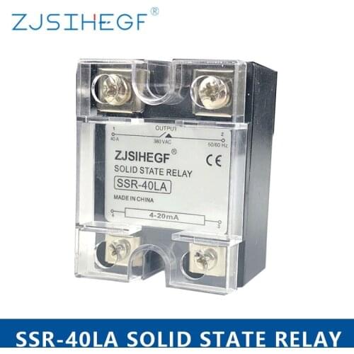 40A-SSR Input DC 4-20mA Output 24-480VACSingle Phase AC Solid State Relay SSR-40LA Voltage Type Regulator for PLC Equipment