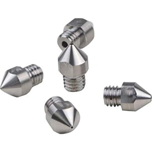 5Pcs of High Temperature Titanium Alloy TC4 All-Metal Hot End Nozzle M6 Thread Suitable for CR10 MK8 Extruder 3D Printer