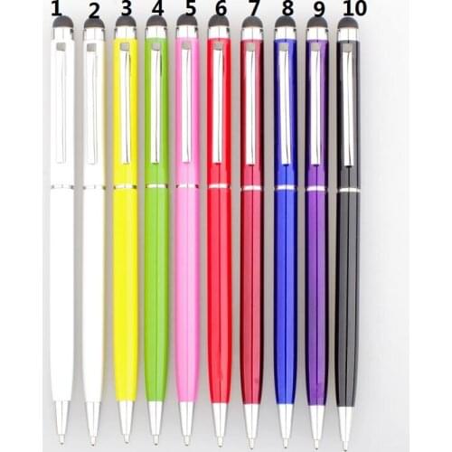 80pcs/lot DHL free shipping Capacitive Touch Screen Stylus pen with Ball Point Pen for iphone 4/5/5s/6 for ipad for samsung