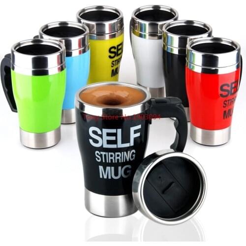 60pcs Coffee Milk Automatic Mixing Cup Self Stirring Mug Stainless Steel Thermal Cup Electric Lazy Smart Double Insulated Cup