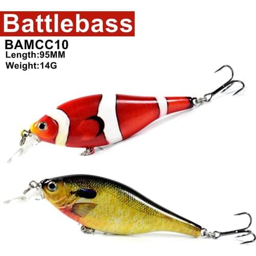 BATTLEBASS 2021 9.5CM 12.5G Sink Crankbait Lures Fishing Tackle Hard Body Crank Jerkbait Rattle Wobbler Bait Freshwater Fishing