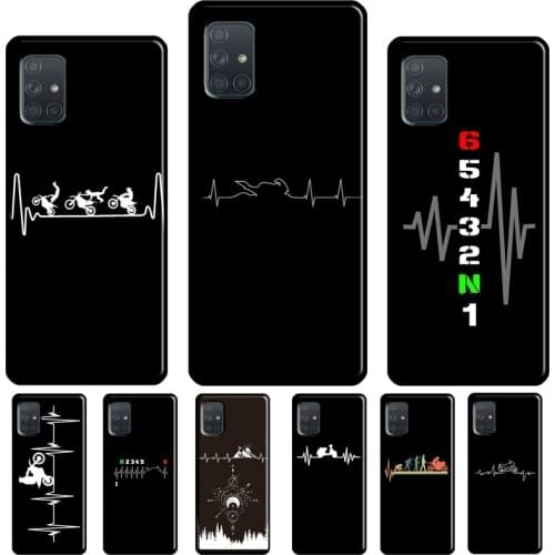 Motorcycle Heartbeat Cover For Samsung A50 A70 A20S A10 A71 A51 A41 A31 A11 A02S A20e A21S A12 A32 A52 A72 Case