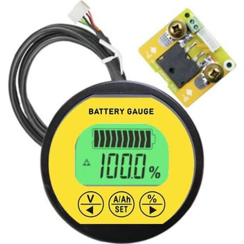 Motorcycle Truck Battery Digital Voltage Current Capacity Meter Detector Voltmeter Ammeter with 350A 50A 100A